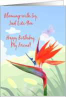 My Friend Happy Birthday Blooming with Joy Just Like You card