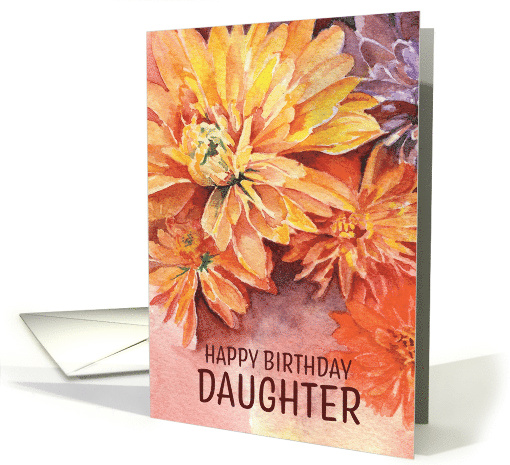 Daughter Happy Birthday Fall Autumn Chrysanthemum card (1871226)