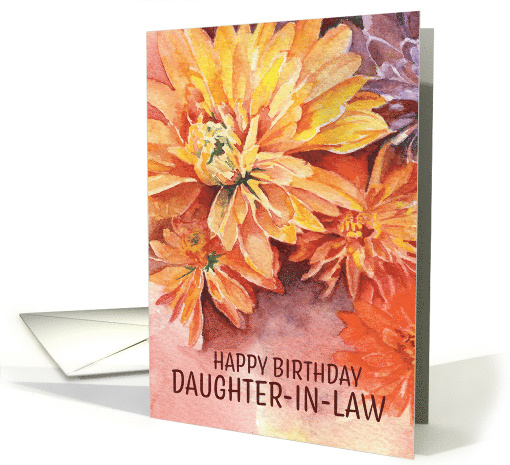 Daughter In Law Happy Birthday Yellow Orange Purple... (1871228)
