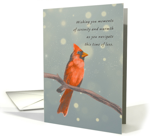 Wishing You Moments of Serenity Red Cardinal card (1884962)