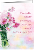 Mothers Day Daughter Becomes Mother Pink Flowers card