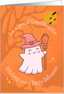 Happy Halloween Granddaughter Cute Witch card
