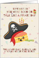 September 19 Your Birthday and National Talk Like a Pirate Day card