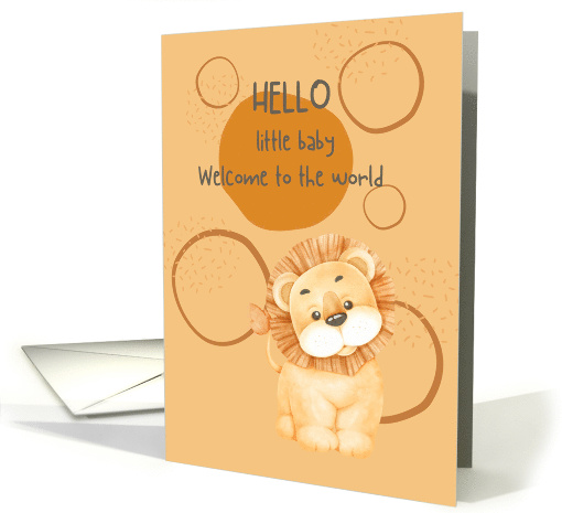 Hello Little Baby Welcome to the World Lion Cub card (1942170)
