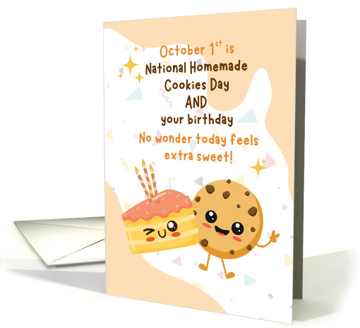 October 1st Birthday Card National Homemade Cookies Day... (1946060)