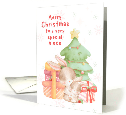 Special Niece Cute Christmas Adorable Bunnies card (1953150)