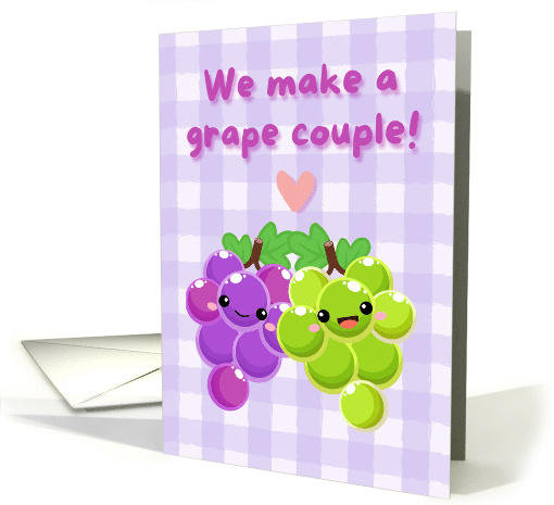 We Make A Grape Couple Cute Valentine card (1955080)