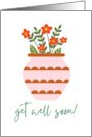 Get Well Soon Vase With Flowers card