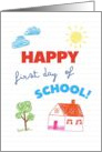 Happy First Day of School Blank card