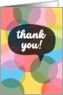 Thank You Colorful Bubbles Blank card