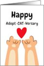 Happy Adopt Cat Versary Cat Adoption Anniversary card