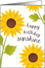 Happy Birthday Sunshine Sunflowers card