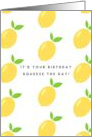 It’s Your Birthday Squeeze the Day Lemon card