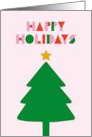 Happy Holidays Cute Christmas Tree card