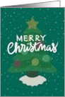 Merry Christmas Snowy Tree Scene card