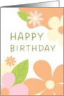 Happy Birthday Cute Flowers Floral card