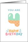 You are Four 4 Happy Birthday card