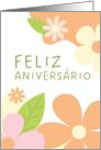 Feliz Aniversario Portuguese Happy Birthday Blank card