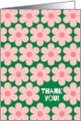 Thank You Green and Peach Pink card