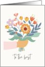 To The Best Flower Bouquet Thank You card