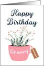 Happy Birthday Granny Love You Mug With Flowers card