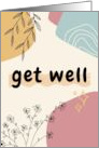 Get Well Boho Geometric Floral card