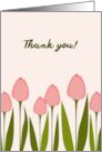 Thank You Cute Pink Tulips card