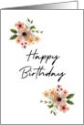 Happy Birthday Two Flower Bouquets card