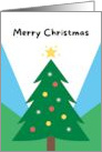 Merry Christmas Big Tree With Ornaments and Star card