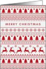 Merry Christmas Trees Snowflakes Reindeers Hearts Ugly Sweater card