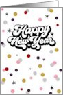 Happy New Year Cute Confetti card