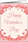 Happy Valentine’s Day Pink And Red Clouds And Hearts card