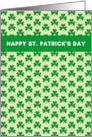 Happy St. Patrick’s Day shamrock Three Leaf Clovers card