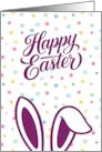 Happy Easter Cute Bunny Ears And Polka Dots card
