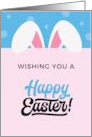 Wishing You A Happy Easter Cute Bunny Ears card