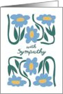 Biue Flowers Simple Sympathy card