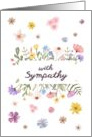 With Sympathy Delicate Watercolor Pastel Colors card