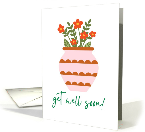 Get Well Soon Vase With Flowers card (1864510)