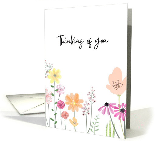 Thinking of You Floral Blank card (1865322)