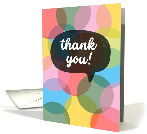 Thank You Colorful Bubbles Blank card (1866270)