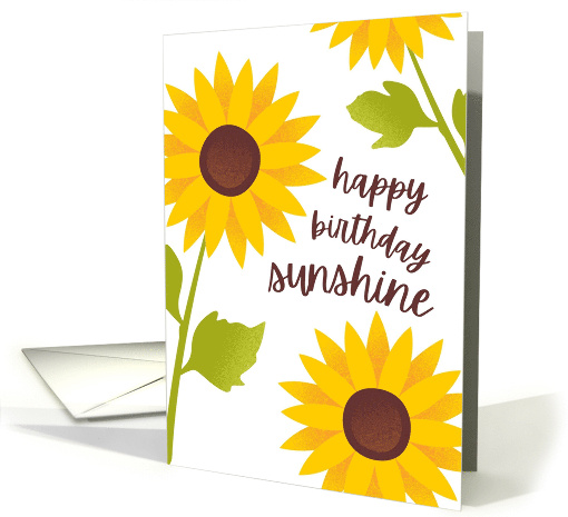 Happy Birthday Sunshine Sunflowers card (1870380)