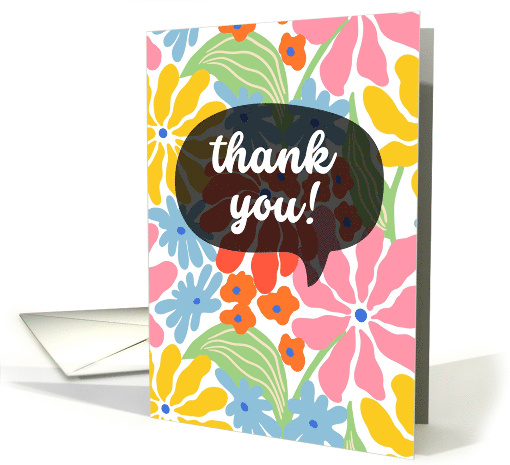 Colorful Flowers Thank You Blank card (1870776)