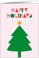 Happy Holidays Cute Christmas Tree card