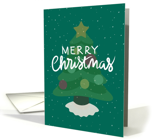 Merry Christmas Snowy Tree Scene card (1872148)
