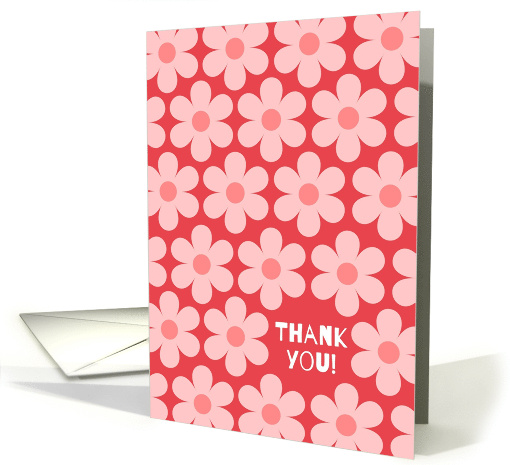 Thank You Red and Pink Blank card (1873344)