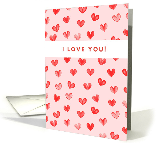 I Love You Little Red Hearts Blank card (1873634)