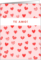 Te Amo I Love You Blank card
