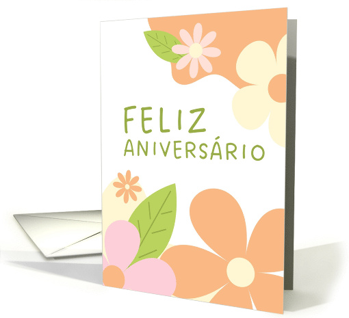 Feliz Aniversario Portuguese Happy Birthday Blank card (1875856)