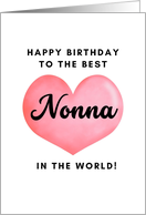 Happy Birthday to the Best Nonna in the World card