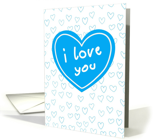 I Love You Big Blue Heart card (1877672)
